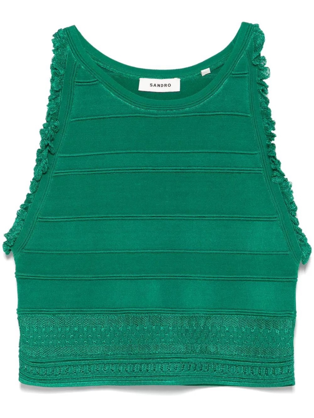 NWOT Sandro Green Crop Top Size 0 (XS)